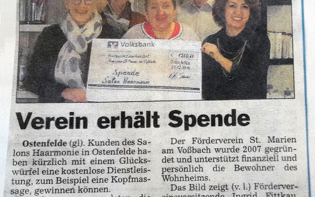 Weihnachtsaktion: Verein erhält Spende